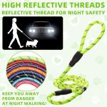 8 Pack Reflective Slip Leads for Dogs