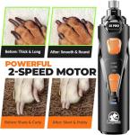 Quiet Dog Nail Grinder with LED Lights