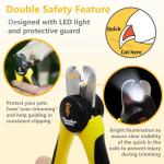 LED Dog Nail Clippers with Light and Safety Features