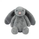 Interactive Squeaky Dog Chew Toy - Bunny Gray