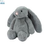 Interactive Squeaky Dog Chew Toy - Bunny Gray