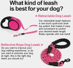 Taglory 16ft Retractable Dog Leash - Pink