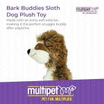 Bark Buddies Sloth Plush Squeaky Dog Toy