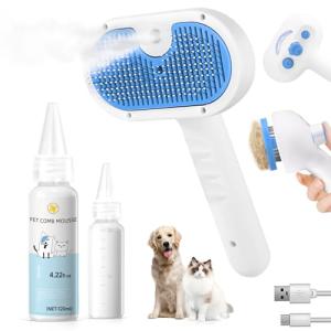 3-in-1 Steam Grooming Brush for Pets