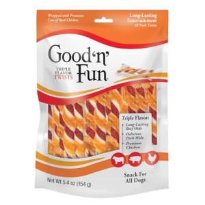 Good 'N' Fun Triple Flavor Dog Chews, 22 Count