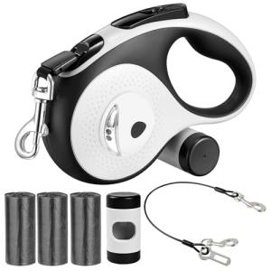 26Ft Tangle-Free Retractable Dog Leash with LED Light