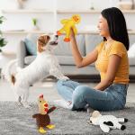 5-Pack Plush Dog Squeaky Toys Bundle