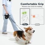 Pecute 32ft Retractable Dog Leash with Reflective Strips