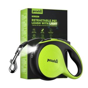 Lighted Retractable Dog Leash, 16.4 ft, Tangle-Free