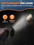 Retractable Dog Leash with LED Light, 16ft