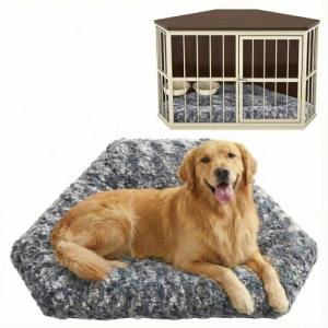 Plush Washable Dog Kennel Pad for Large Dogs