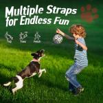 QDAN Durable Dog Soccer Ball with Straps