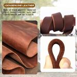 MERUOGKAR Leather Dog Leash 6ft x 3/4 inch,Strong Heavy Duty Genuine Leather Braided Dog Training Leash, Soft and Comfortable Leather Leash for Large Dogs, Medium Small Dogs (Brown, 6FT*3/4in)