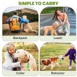 Dog Poop Bags Rolls 420 Counts: TVOOD Extra Thick Poop Bags for Dogs Leak-proof Scented Pet Waste Bags for Doggie Poo - with 2 Dispenser, Green