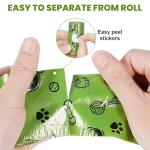 Dog Poop Bags Rolls 420 Counts: TVOOD Extra Thick Poop Bags for Dogs Leak-proof Scented Pet Waste Bags for Doggie Poo - with 2 Dispenser, Green