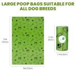 Dog Poop Bags Rolls 420 Counts: TVOOD Extra Thick Poop Bags for Dogs Leak-proof Scented Pet Waste Bags for Doggie Poo - with 2 Dispenser, Green