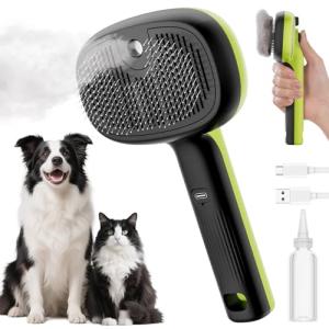 Pecute Self-Cleaning Dog Grooming Steam Brush