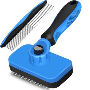 Self-Cleaning Slicker Brush & Comb for Pets