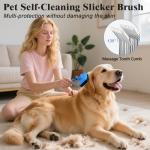 Self-Cleaning Slicker Brush & Comb for Pets