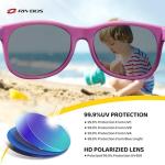 Kids Polarized Sunglasses with Strap - Pink