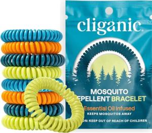 Cliganic 10-Pack Natural Mosquito Repellent Bracelets