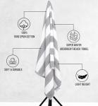 Oversized Cabana Stripe Beach Towels - 4 Pack