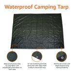 Waterproof Camping Tarp - 9.5x11.3 Feet, Dark Green