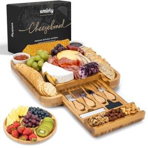 Large Bamboo Charcuterie Board Set for Entertaining