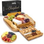 Large Bamboo Charcuterie Board Set for Entertaining