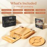 Large Bamboo Charcuterie Board Set for Entertaining