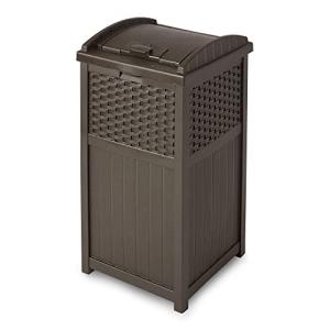 Suncast 33 Gallon Outdoor Trash Can with Lid