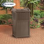 Suncast 33 Gallon Outdoor Trash Can with Lid