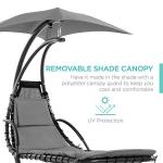 Curved Steel Outdoor Swing Chaise Lounge Chair