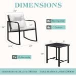 Greesum 3-Piece Wicker Rocking Bistro Set