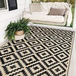Waterproof Reversible Outdoor Rug 5x8 ft