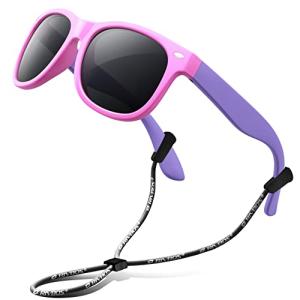 Kids Polarized Sunglasses with Strap - Pink