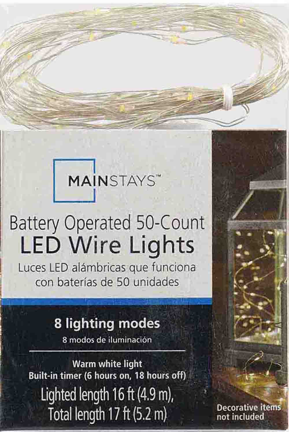 Indoor 50-Count LED Christmas Lights