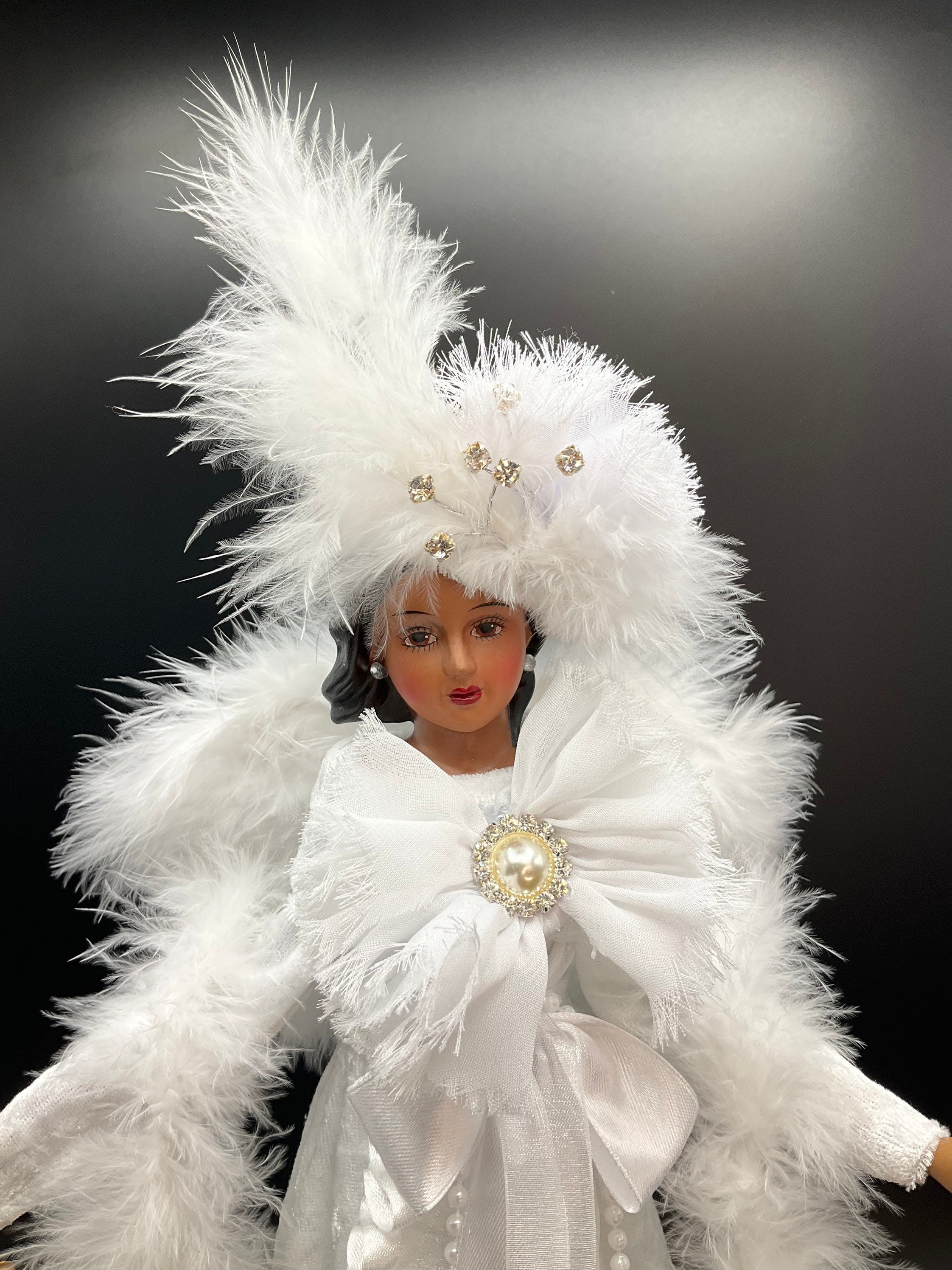 Luxury African American Angel Tree Topper
