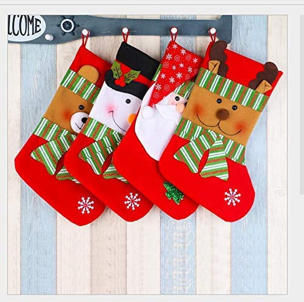Set of 4 Festive Christmas Stockings
