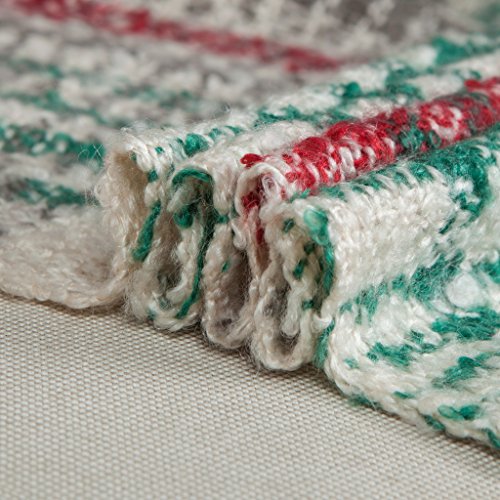 Green and Red Plaid Christmas Throw Blanket 50"x67