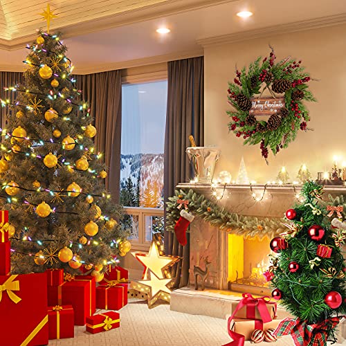 Festive Pinecone Berry Wreath - 20