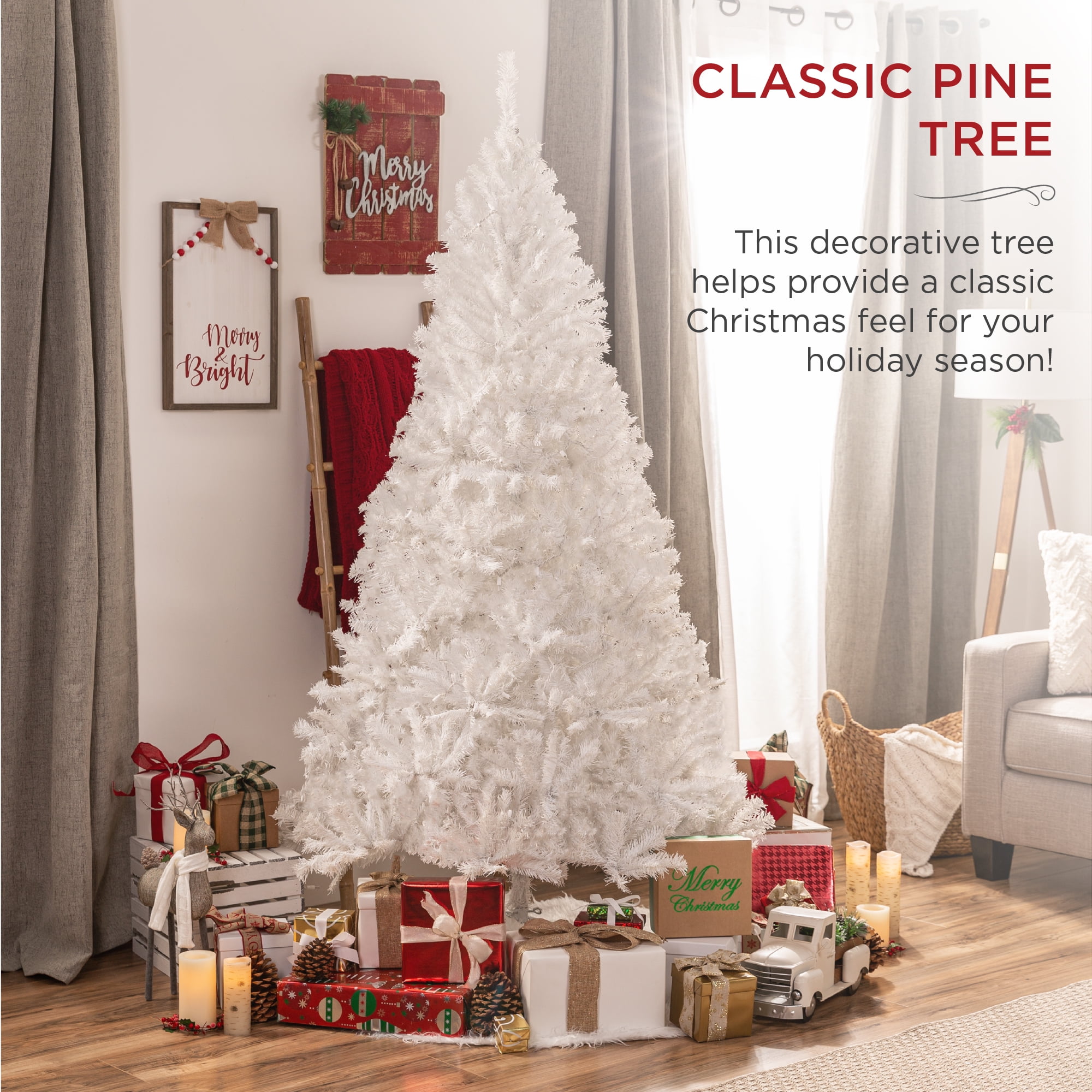 6ft Premium White Christmas Tree w/ 1,000 Tips