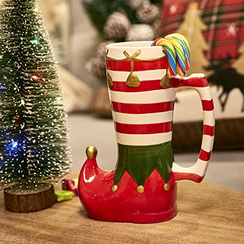 Christmas Elf Boot Mug - Fun Holiday Drinkware