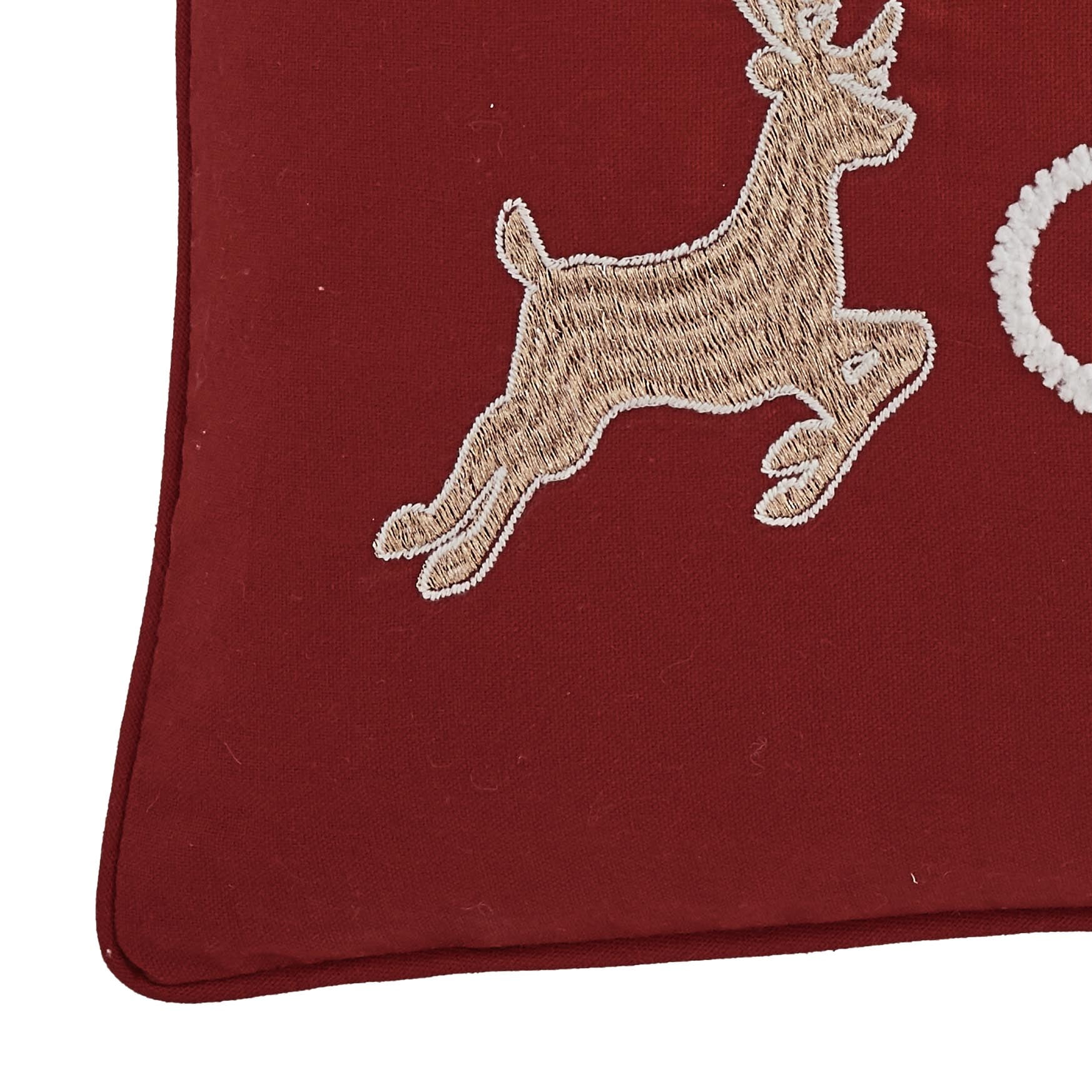 Mainstays Merry Christmas Deer Decorative Throw Pillow, 14”x20”