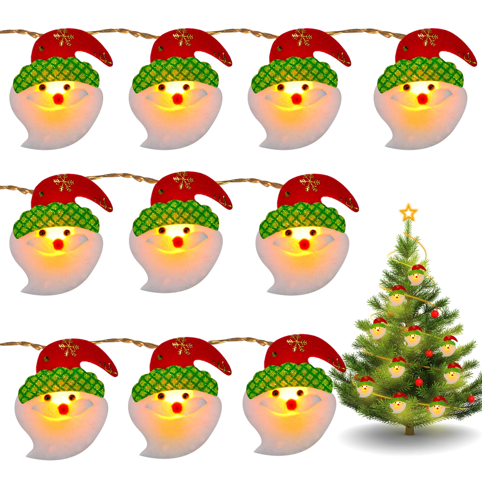 Santa Hat LED Lights for Christmas Tree