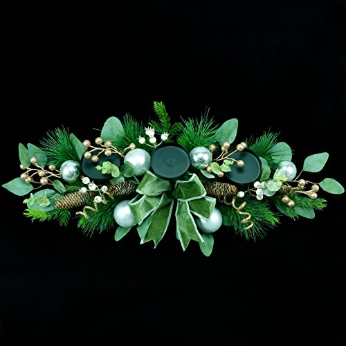 28" Triple Candle Holder for Christmas Decoration