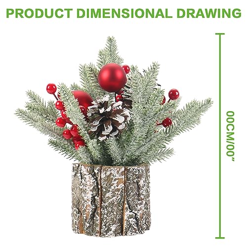 Mini Artificial Christmas Tree with Ball Ornaments