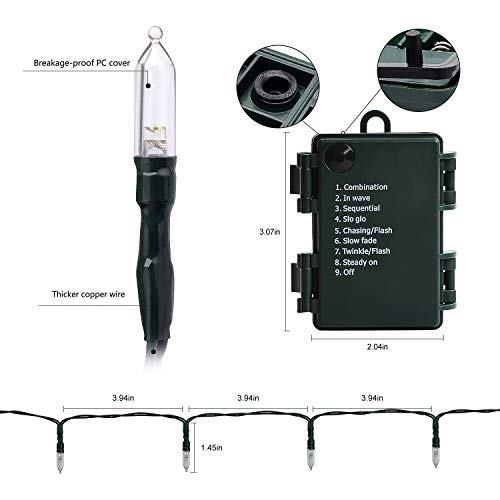 LOENDE Battery Operated Outdoor Christmas Lights