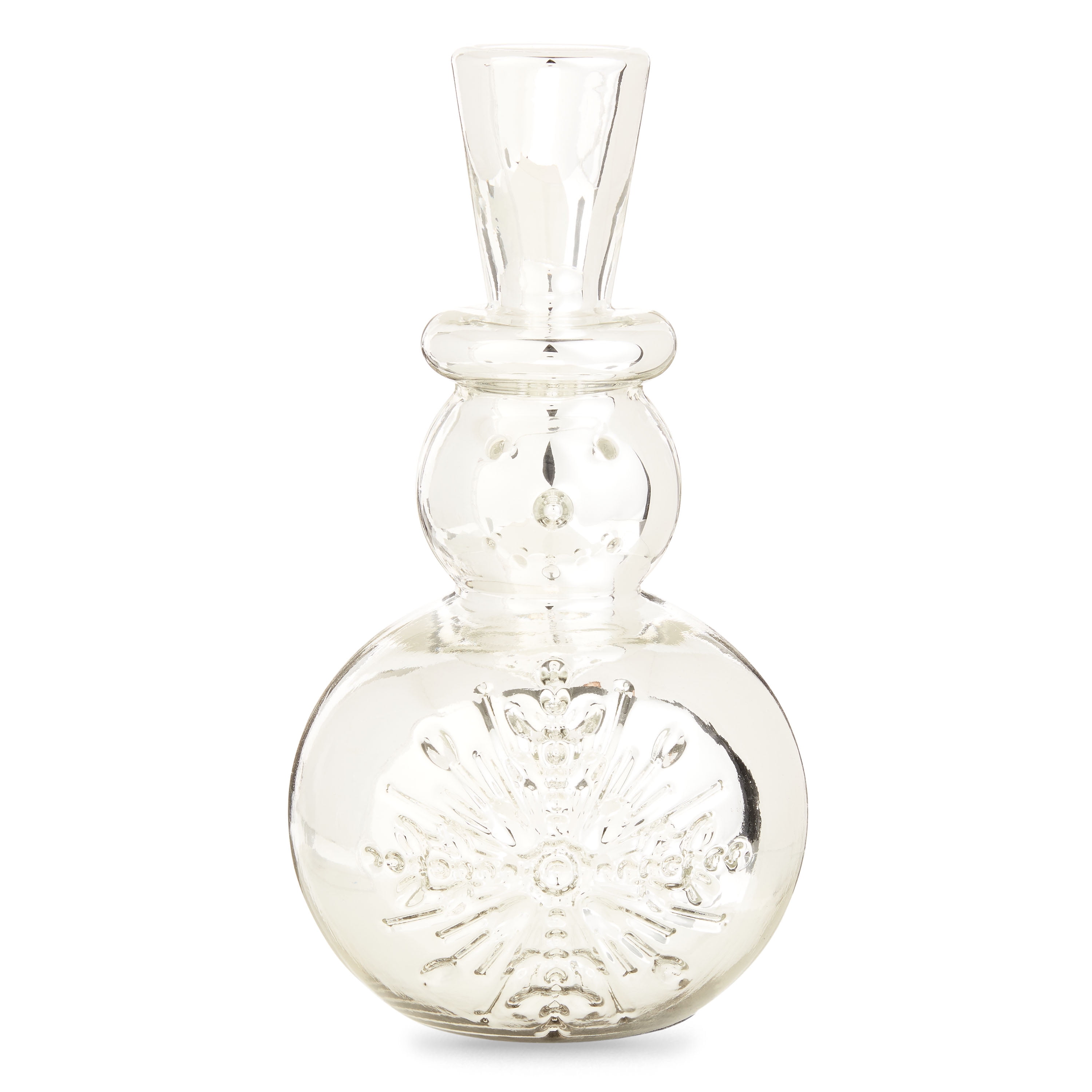 Shiny Silver Snowman Tabletop Decoration