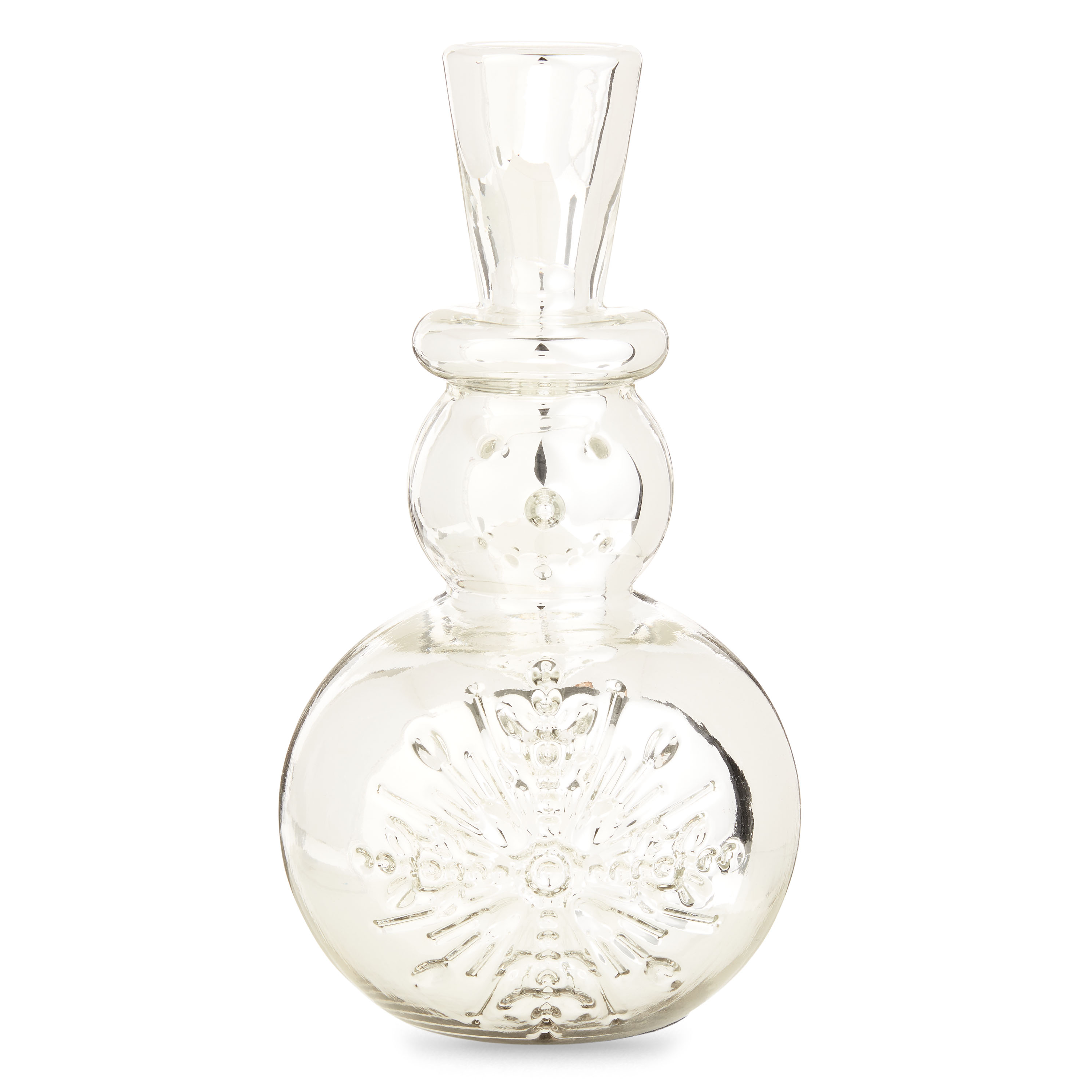 Shiny Silver Snowman Tabletop Decoration